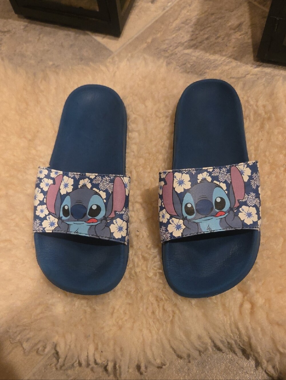 Disney Lilo & Stitch Tropical Blue Slide Sandals